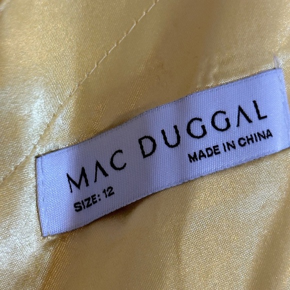 Mac Duggal Style # 70172 A-line Chiffon Gown High/Low in Sunshine - Picture 14 of 14